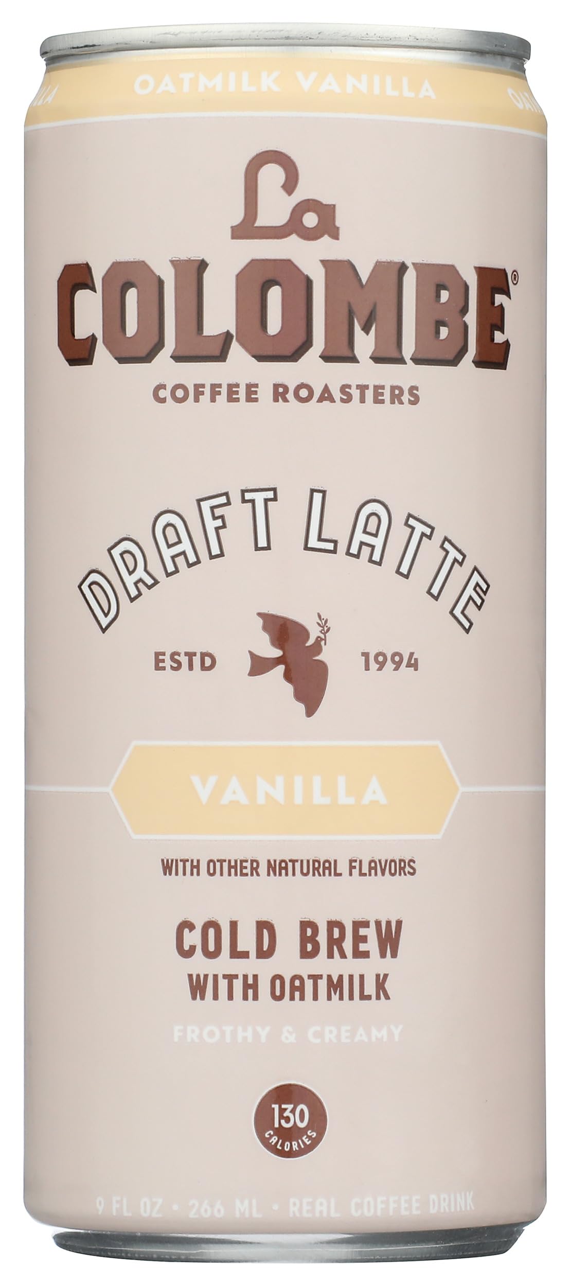 La Colombe Oatmilk Draft Latte  Plant-Based  Dairy-Free  Grab And Go Coffee  Vanilla  9 Fl.Oz