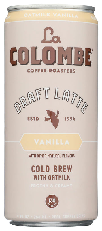 La Colombe Oatmilk Draft Latte  Plant-Based  Dairy-Free  Grab And Go Coffee  Vanilla  9 Fl.Oz