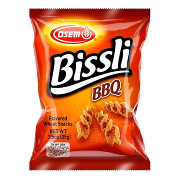 Osem Bissli BBQ Flavored Crunchy Wheat Snack -No Food Coloring or Preservatives, 2.5 Ounce Bags (Pack of 10)