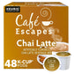 Café Escapes Chai Latte K-Cup Packs, 48 Count, Compatible with Keurig Brewers