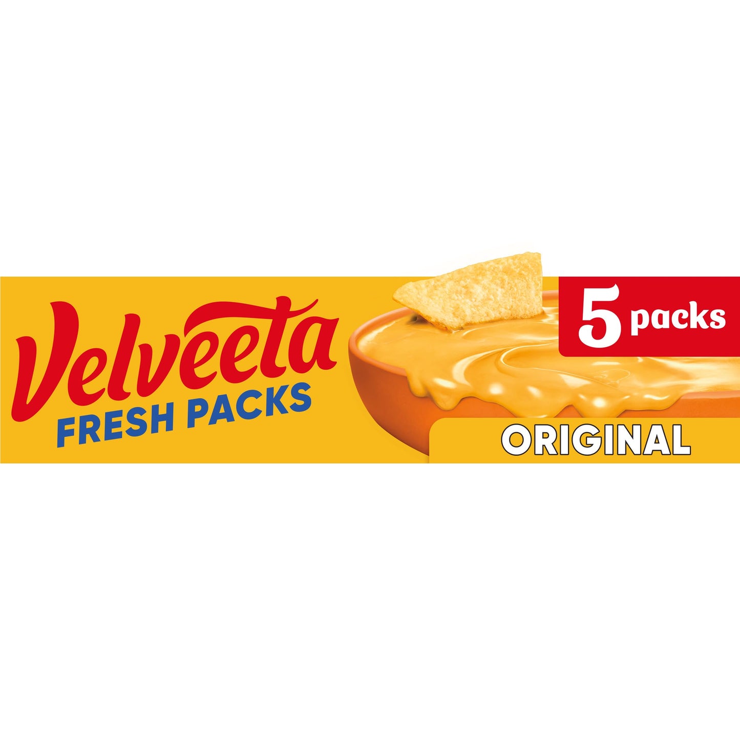 Velveeta Fresh Packs Original Pasteurized Recipe Cheese Product Blocks, 5 ct Pack