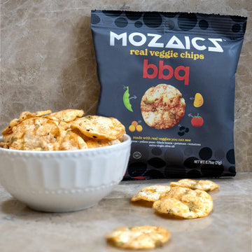 Mozaics Bbq Veggie Chips (20 Individual Snack Bags) | Healthy Snacks For Kids & Adults | Popped, Not Fried | Under 100 Calorie S