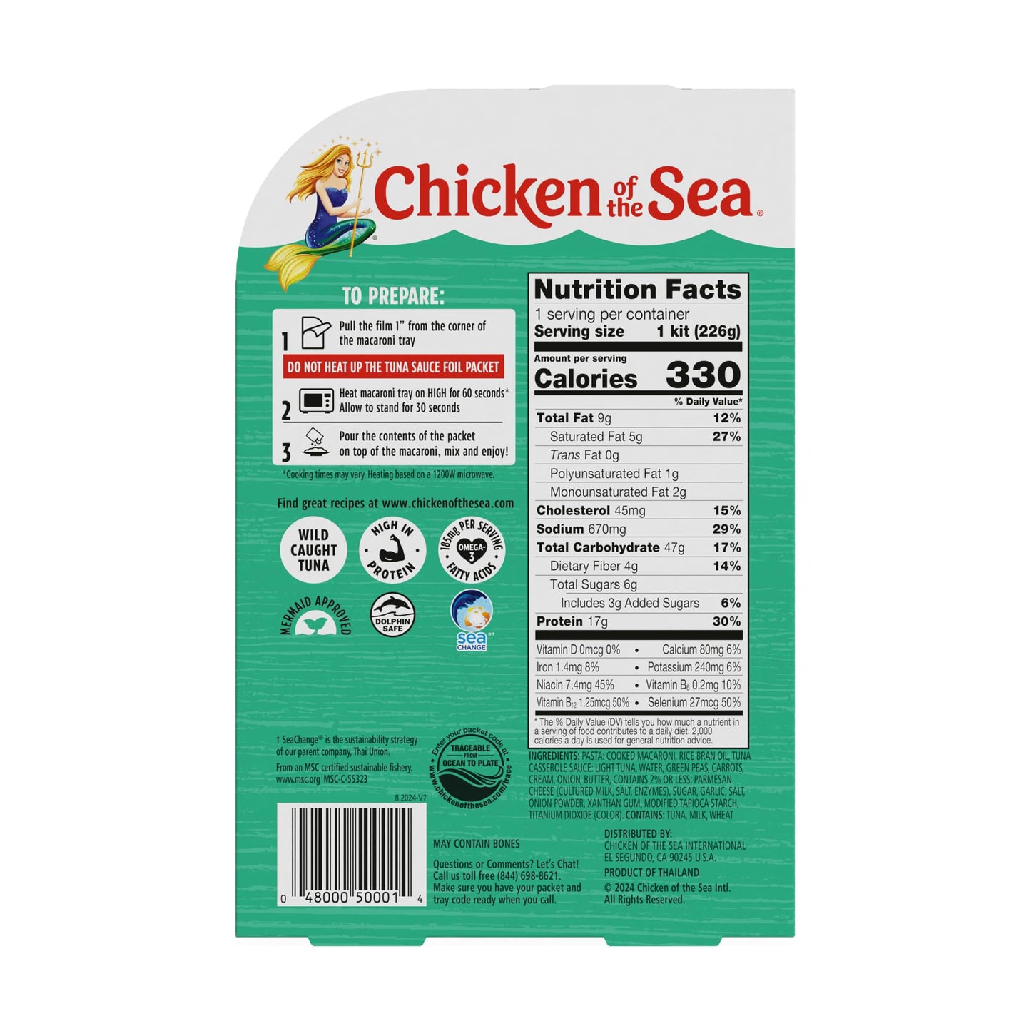 Chicken Of The Sea Mix It Up! 8 Oz. (Pack Of 6), Cheesy Tuna Casserole Kit
