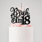 Rssta i Cake Topper Black Star Glitter 18th Birthday Decorations, Model XM1222-18, Perfect for Celebrating Cheers to 18 Years