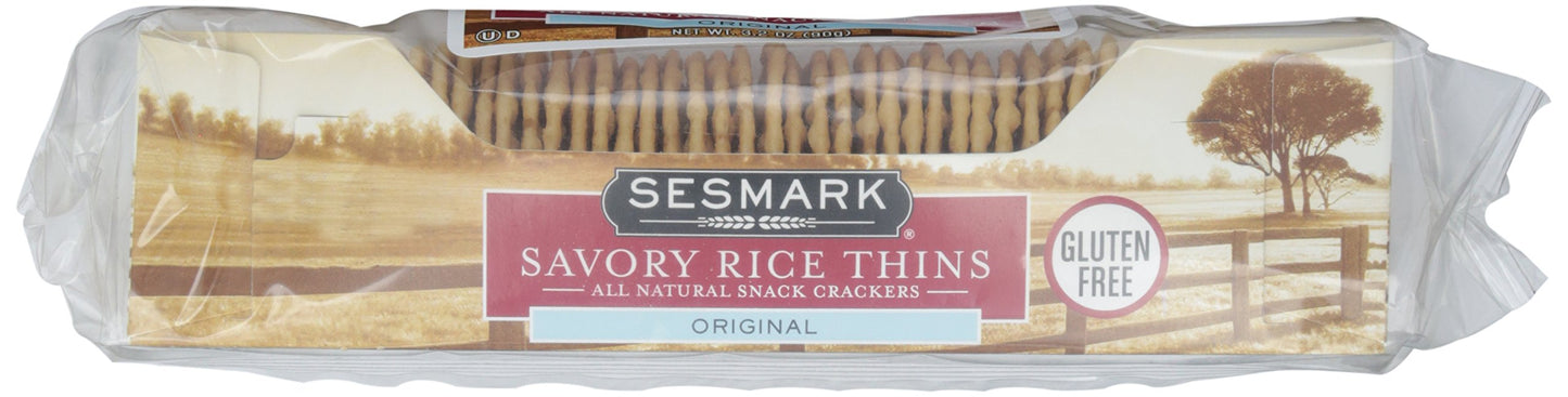 Sesmark Original Savory Thins, 3.2 Ounce - 12 Per Case.