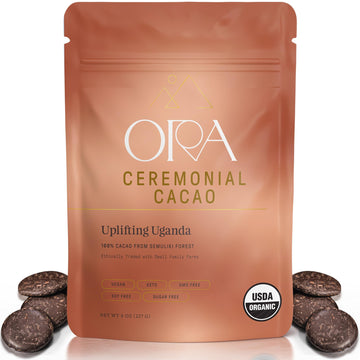 ORA Ceremonial Cacao - Uplifting Uganda - Organic 100% Cacao - Ethical - Regenerative - High Flavanol - Coffee Alternative - Bet