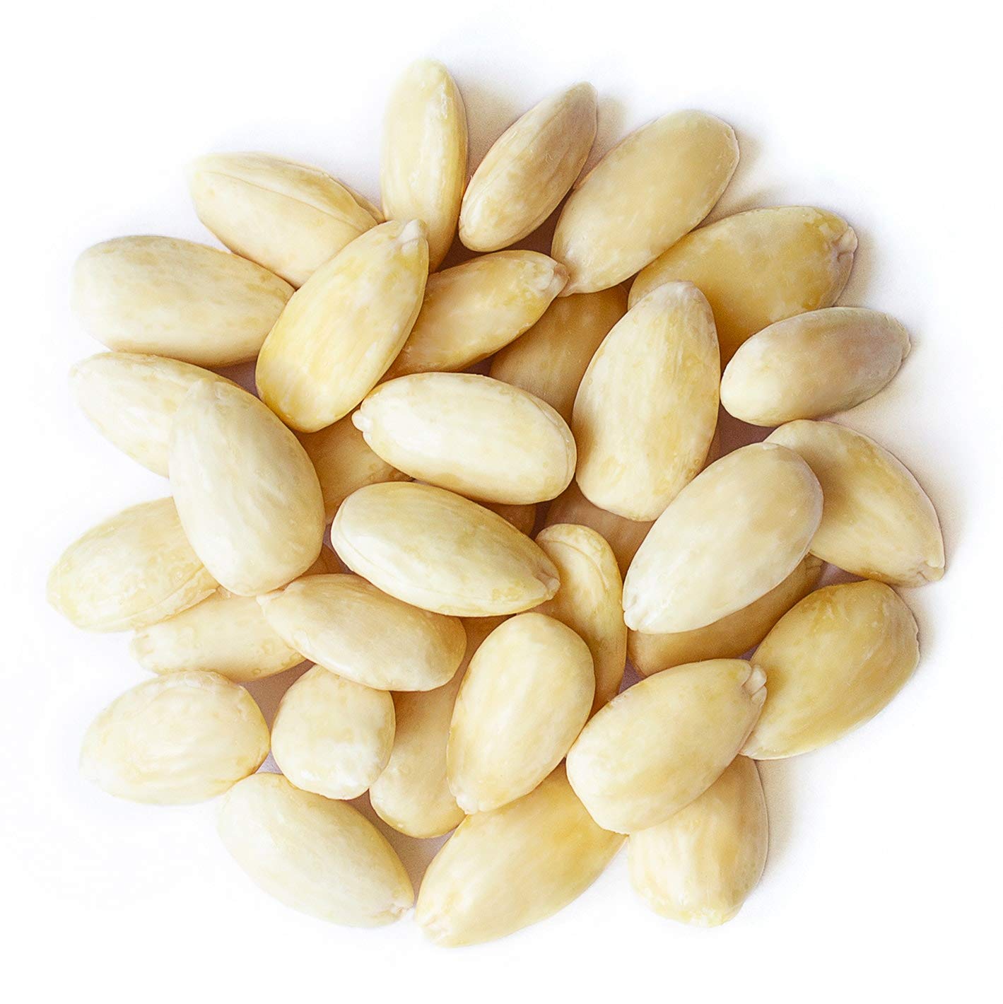Blanched Whole Almonds, 18 Pounds - Non-Gmo Verified, Raw, Skinless, Unsalted, Keto, Vegan, Kosher, Bulk. High In Protein, Fiber, Vitamin E, Riboflavin. Perfect Snack. Great For Homemade Desserts.