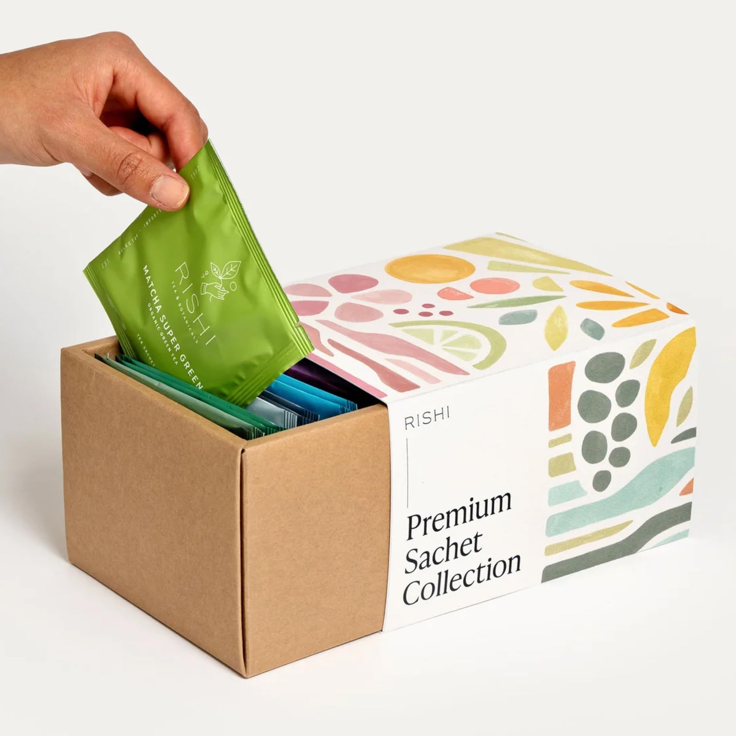 Rishi Tea Sachet Sampler Gift Box - 24 Assorted Organic Caffeinated & Non-Caffeinated Tea Bags