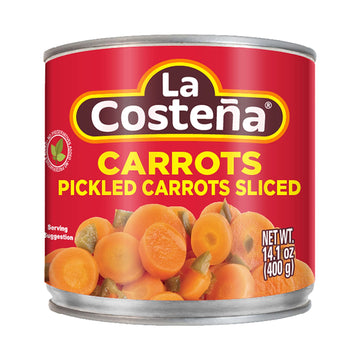 La Costea Sliced Pickled Carrots with Pickled Jalapenos - Sliced Carrots with Jalapeno Peppers - Mexican Food, Taco Toppings & S