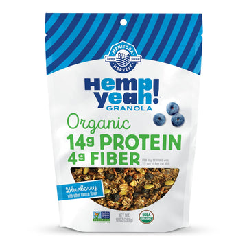 Manitoba Harvest Hemp Yeah! Granola, Blueberry, 10Oz, With 10 G Of Protein, 3.6 G Omegas, 3 G Of Fiber And Less Than 10 G Sugar