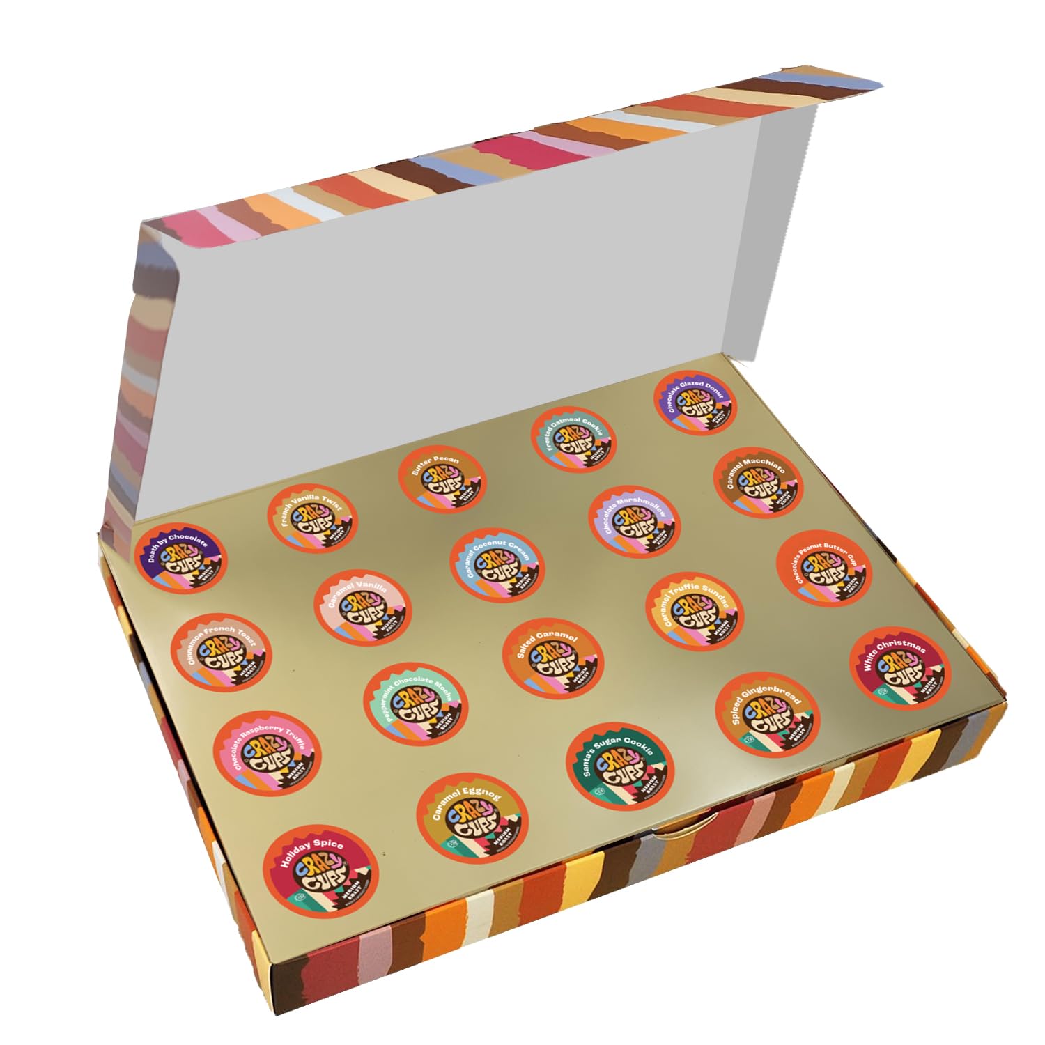 Crazy Cups Coffee Gifts, Flavored Coffee Gift Box for Keurig K Cup Machines, Deluxe Coffee Sampler, 20 Count