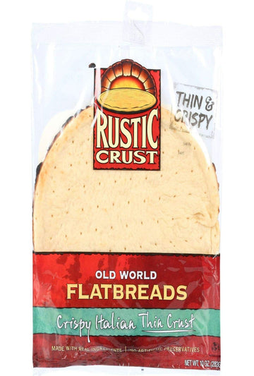 Rustic Crust Pizza Crust - F;Atbreads - Thin Crust - 10 Ounce (Pack Of 8)