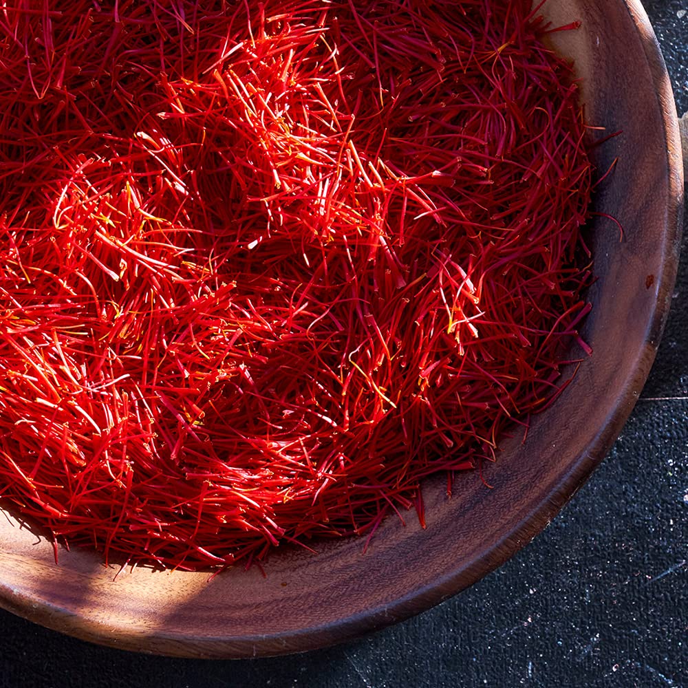 Golden Saffron, Premium Spanish Saffron Threads, Pure Red Spanish Saffron Spice Threads, For Culinary Use Such As Tea, Paella Ri