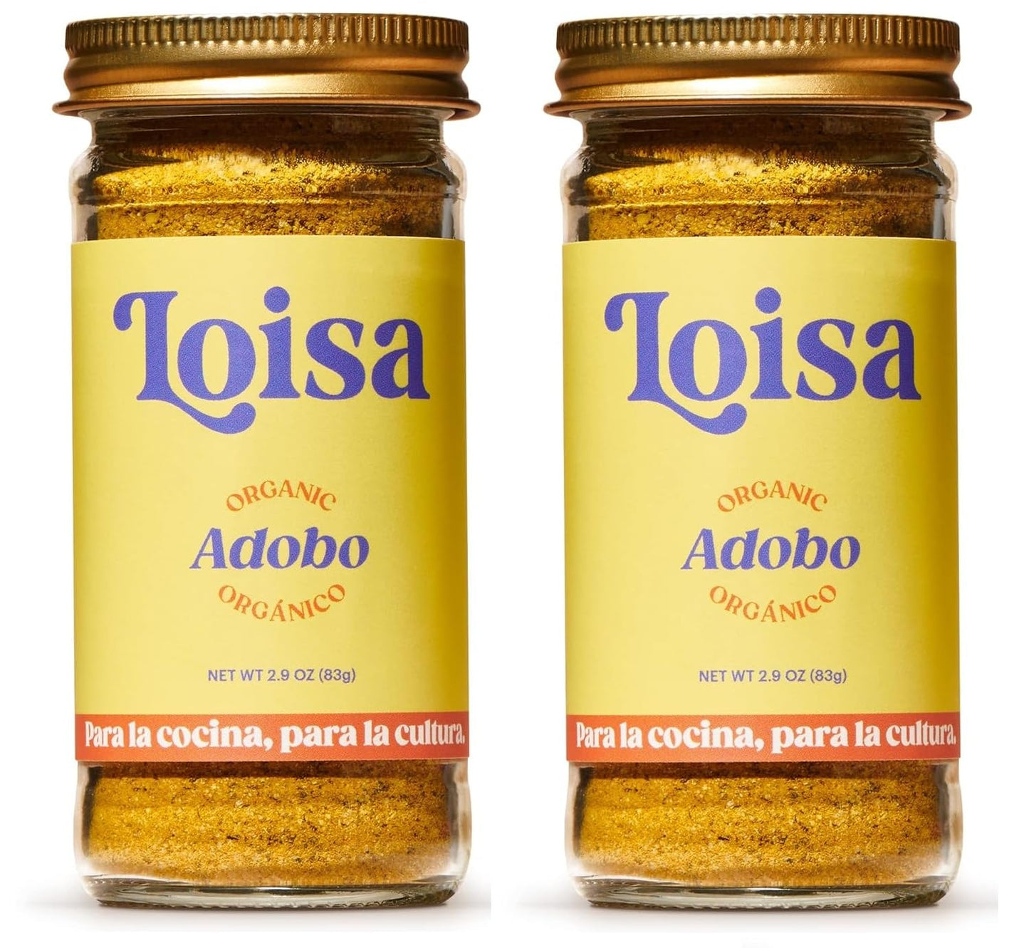 Loisa Seasoning, USDA Organic, Non-GMO, No-MSG, No Preservatives, No Artificial Coloring, No Artificial Flavors, 2.9oz (Adobo 2 
