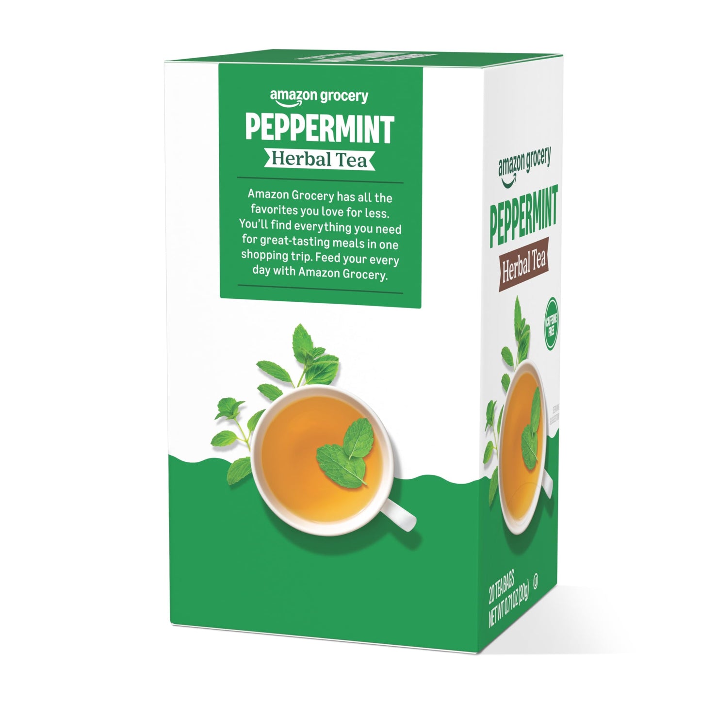 large online retailer Grocery Peppermint Herbal Tea Bags, 20 Count, Caffeine-Free, Packaging May Vary