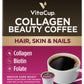 VitaCup Beauty Collagen Coffee Pods for Hair, Skin & Nails, with Biotin & Folate, Medium Dark Roast, Keto Friendly, Recyclable Single Serve Pod Compatible with Keurig K-Cup malt-inspired,64 Ct