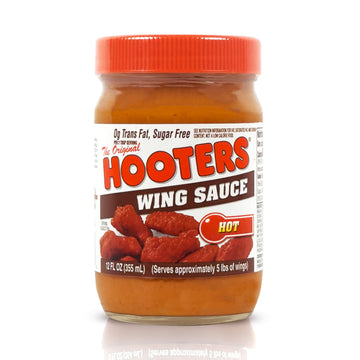 The Original Hooters Hot Wing Sauce - Spicy & Robust Flavor - Ideal For For Grilling, Chicken Wings, Ribs, Chops, Shrimp, Seafoo