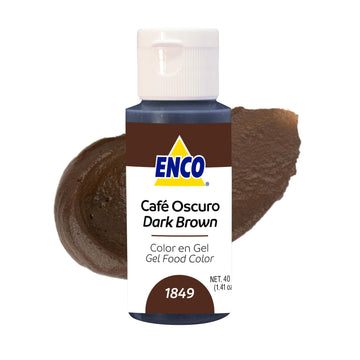 ENCO Food Coloring Gel Dark Brown 1.41 oz (40g) Concentrated, Vegan