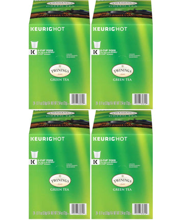 Twinings Green Tea Single Serve Keurig K-Cups, Caffeinated, Smooth Flavor, Enticing Aroma, 96 Count