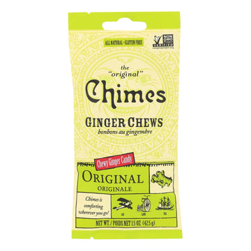 Chimes Ginger Chews Pack Original 1.5 Ounces 12 Count