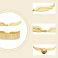 Doryfew 50Pcs Chocolate Decor Hollow Wings Cupcake Toppers, Paper, Style 7, Model TS-5