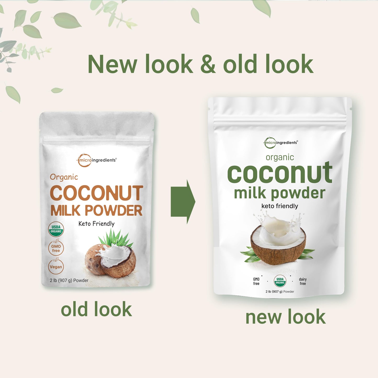 Micro Ingredients Organic Coconut Milk Powder, 2 Pound (32 Ounce), Plant-Based Creamer, Perfect for Coffee, Tea and Smoothie, No