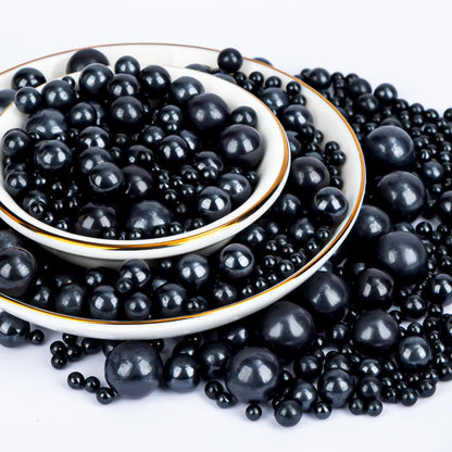 Twisweet Black Pearl Sprinkles for Cake Decorating, Edible Sugar Pearls for Baking, Mix Size, Cake Topper Cupcake Cookie Ice Cre
