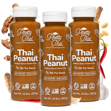 Pretty Thai Peanut Sauce, Gluten Free, Non-GMO, Vegan, Pack of 3