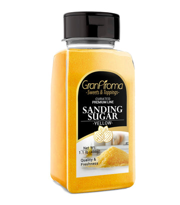 GranAroma Sanding Sugar, Decorative for Cookies & Sweets, 1 Count, Yellow
