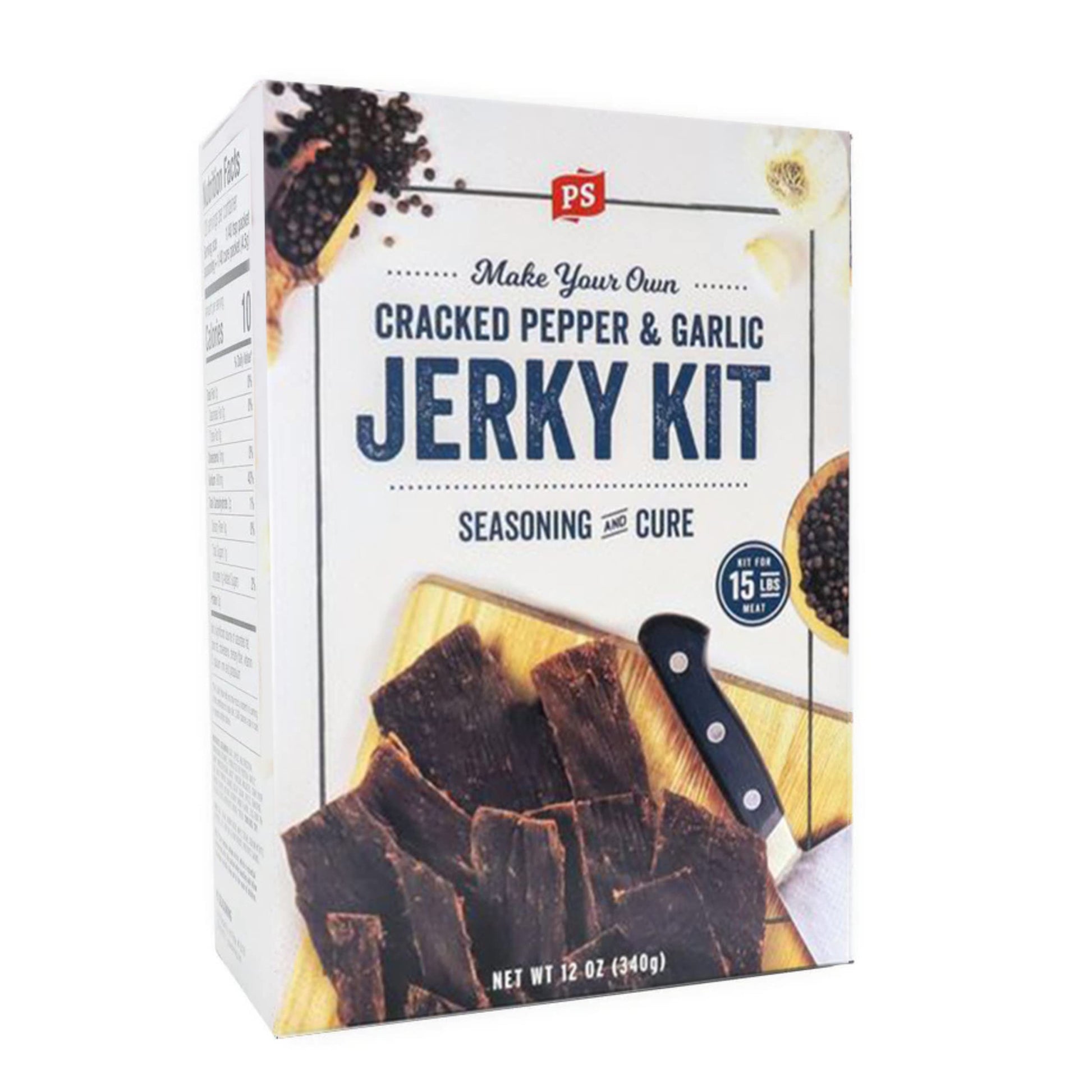 PS Seasoning Jerky Seasoning and Cure Kit (Cracked Pepper & Garlic) - American Association of Meat Processors Grand Champion - W