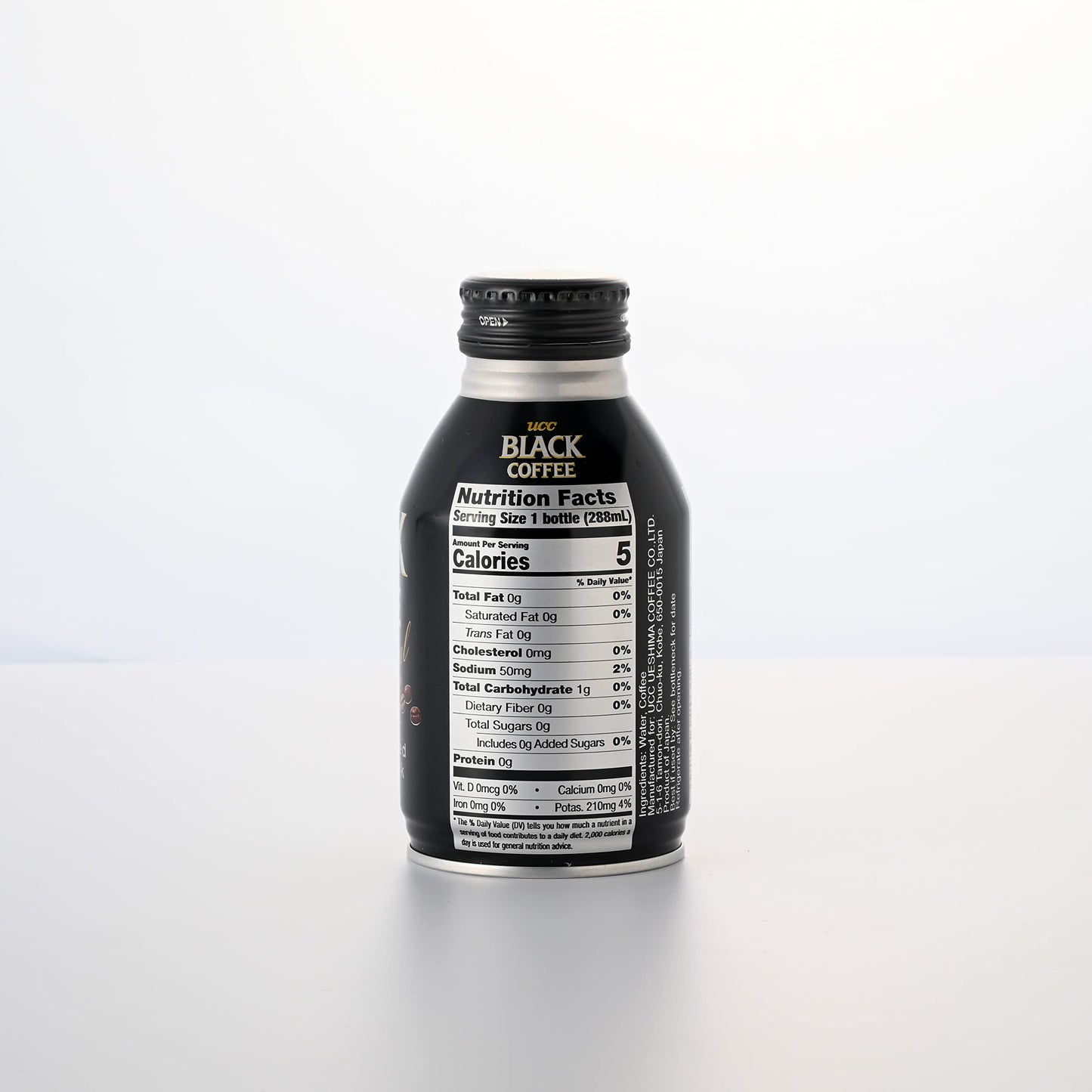 UCC Ready to Drink Black Coffee, All Natural, Unsweetened, 9.74 FL OZ, Pack of 24