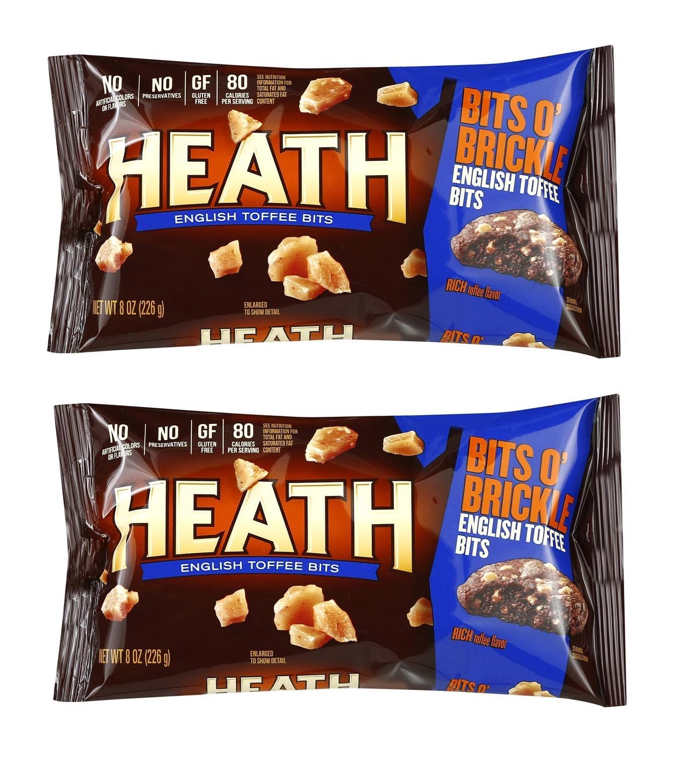 Heath English Toffee Bits O Brickle Plenty to Share and Stock the Pantry, Fun to Snack on or to Cook with Gluten Free - (Pack o