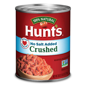 Hunt'S Crushed Tomatoes No Salt Added, Keto Friendly, 28 Oz
