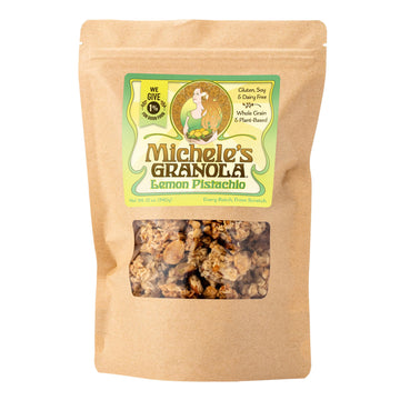 Micheles Granola - Lemon Pistachio - Handmade Non-GMO Whole Grain Oats - Free of Gluten, Soy, Wheat, & Dairy