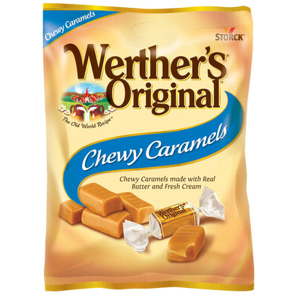 Werthers Original Chewy Caramel Candy, 5 Oz Bags (Pack of 12)