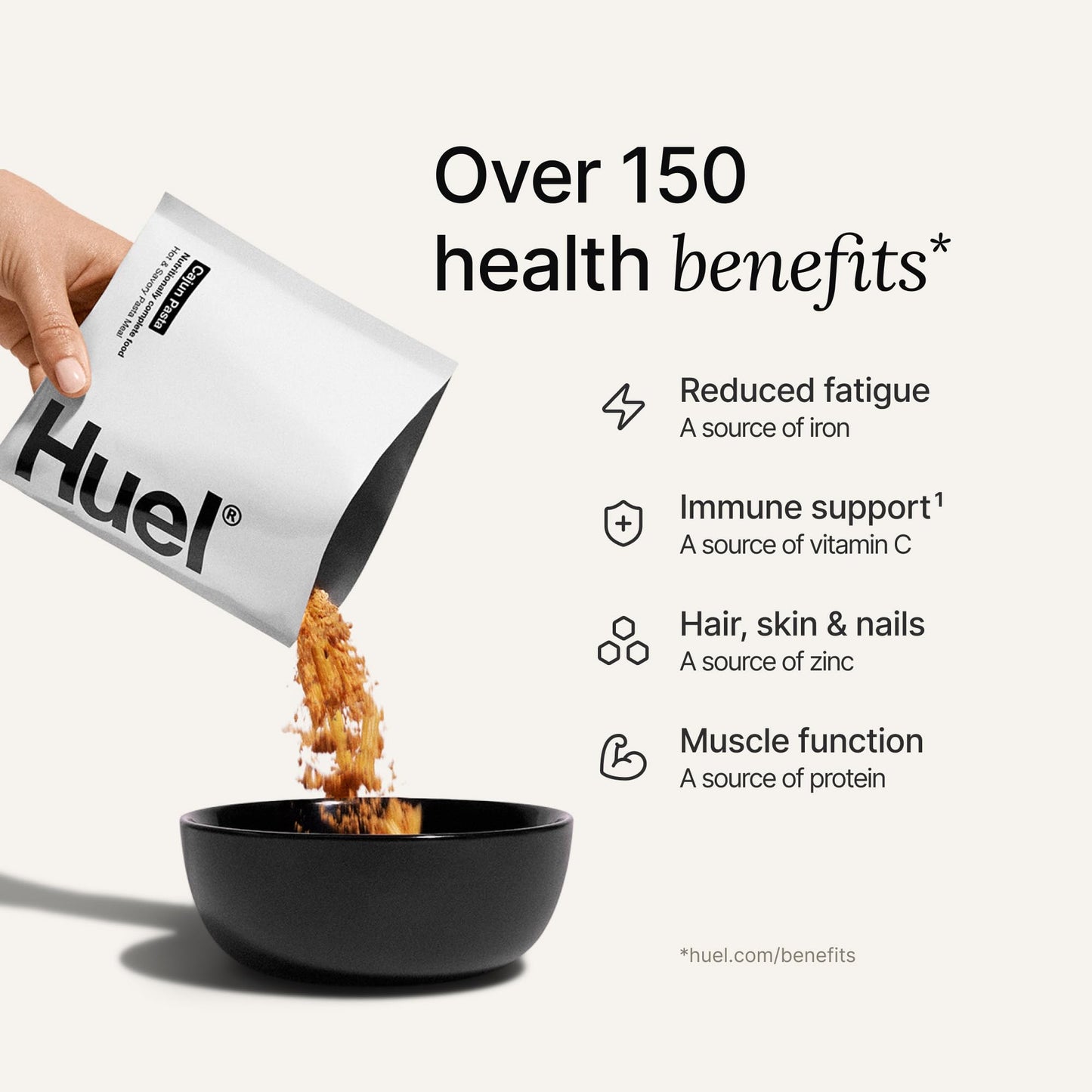 Huel Hot and Savory Meal Packs | Cajun Pasta | Up to 25g Protein Plant Based Instant Meal | 27 Vitamins and Minerals | 100% Nutr
