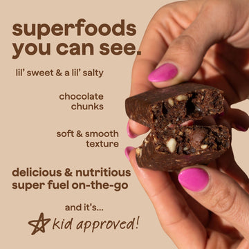 Blender  s Cacao Sea Salt Blender   Bar, Superfood Snack, 9 Count