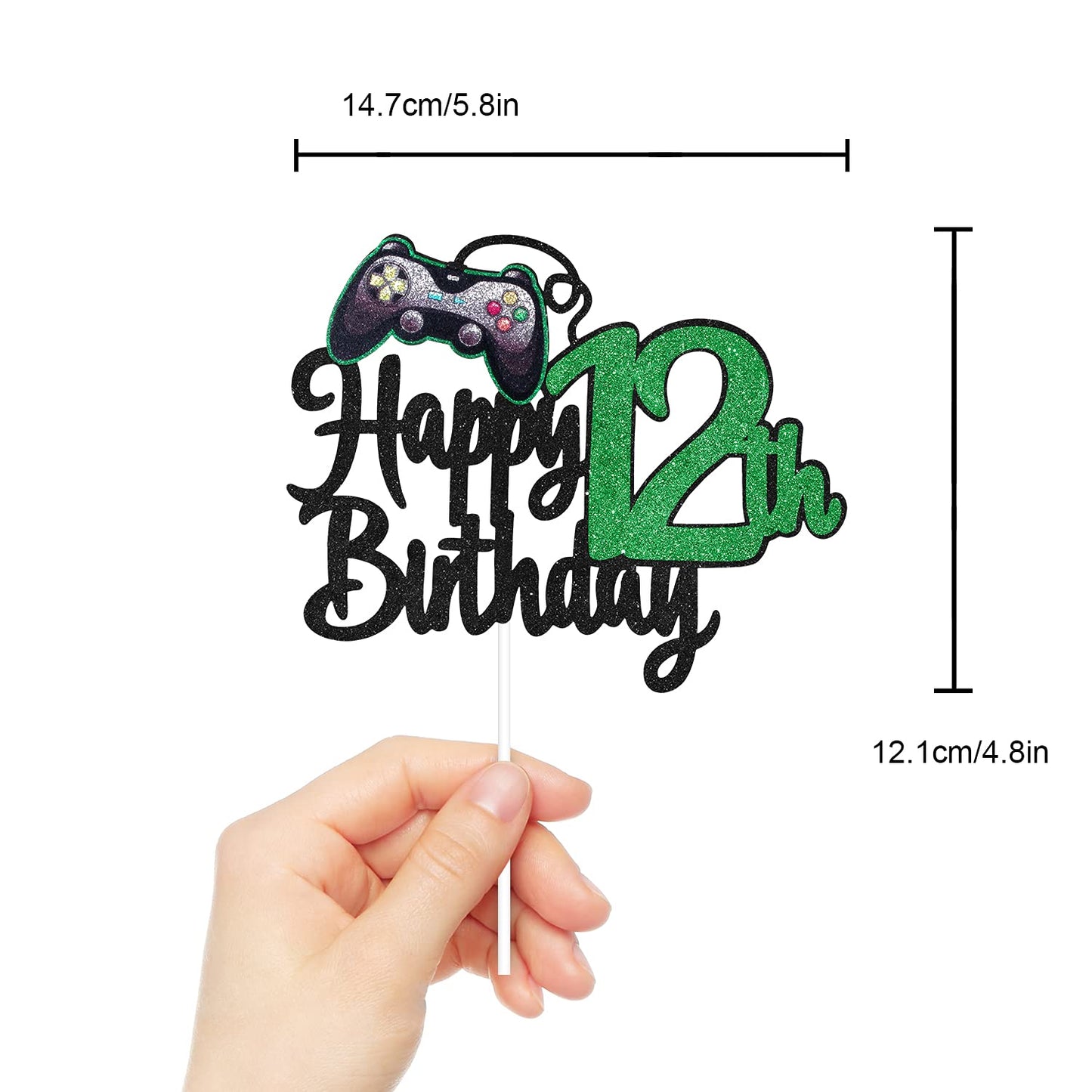 Video Game Happy 12Th Birthday Cake Topper - Video Game Boy'S 12Th Birthday Party Cake Supplies - Game On Level Up Winner Party
