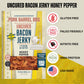 Pork Barrel BBQ Honey Pepper Bacon Jerky, Uncured, Gluten Free Protein Snack, 2 oz (Pack of 3)