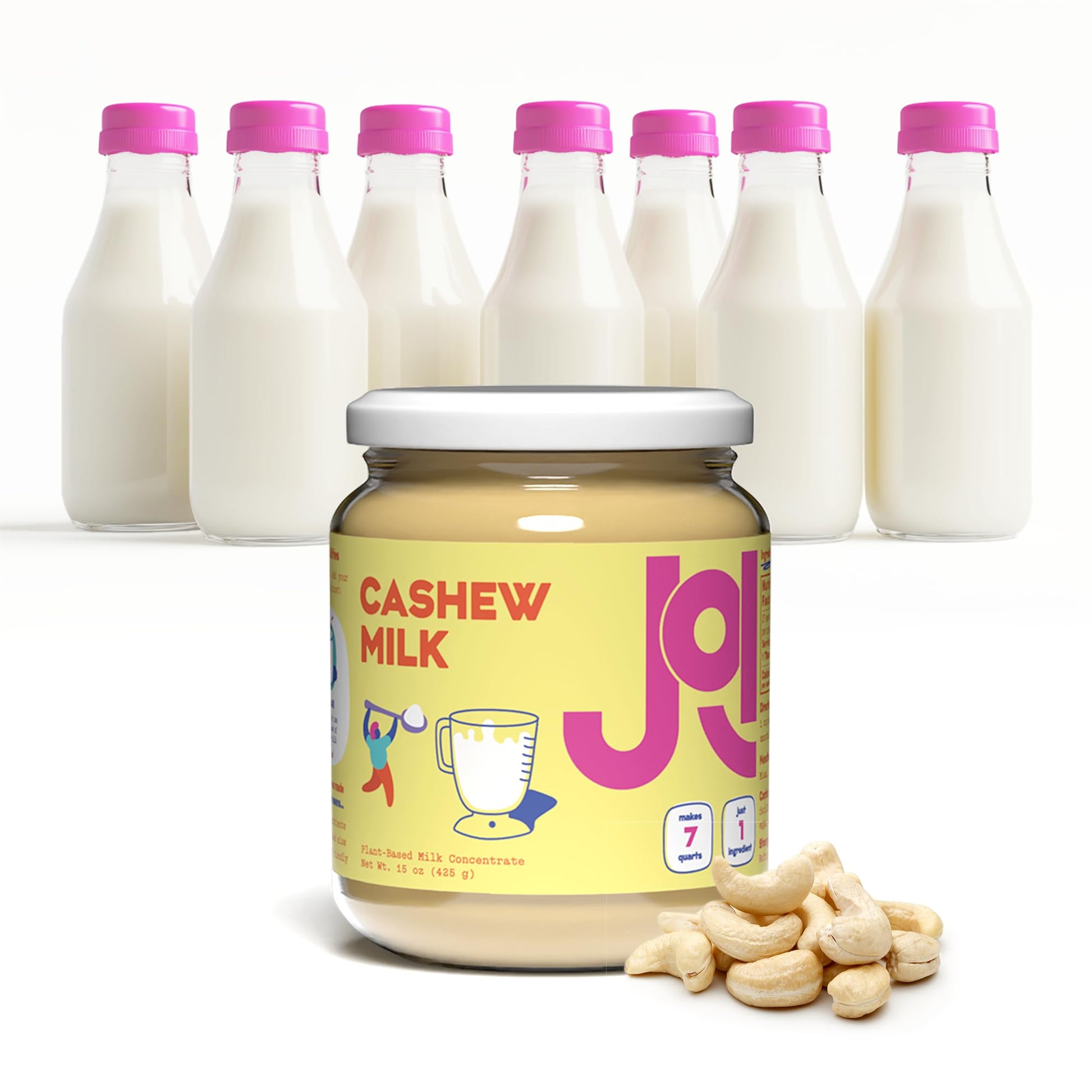 Unsweetened Cashew Milk Concentrate by JOI - 27 Servings - Vegan, Kosher, Shelf-Stable, Keto-Friendly, and Gluten-Free - Substit