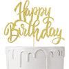 Notbadsys Happy Birthday Cake Decorations, Gold Double-Sided Glitter Letters, Birthday Party Supplies, Cake Topper Decorations (Gold)
