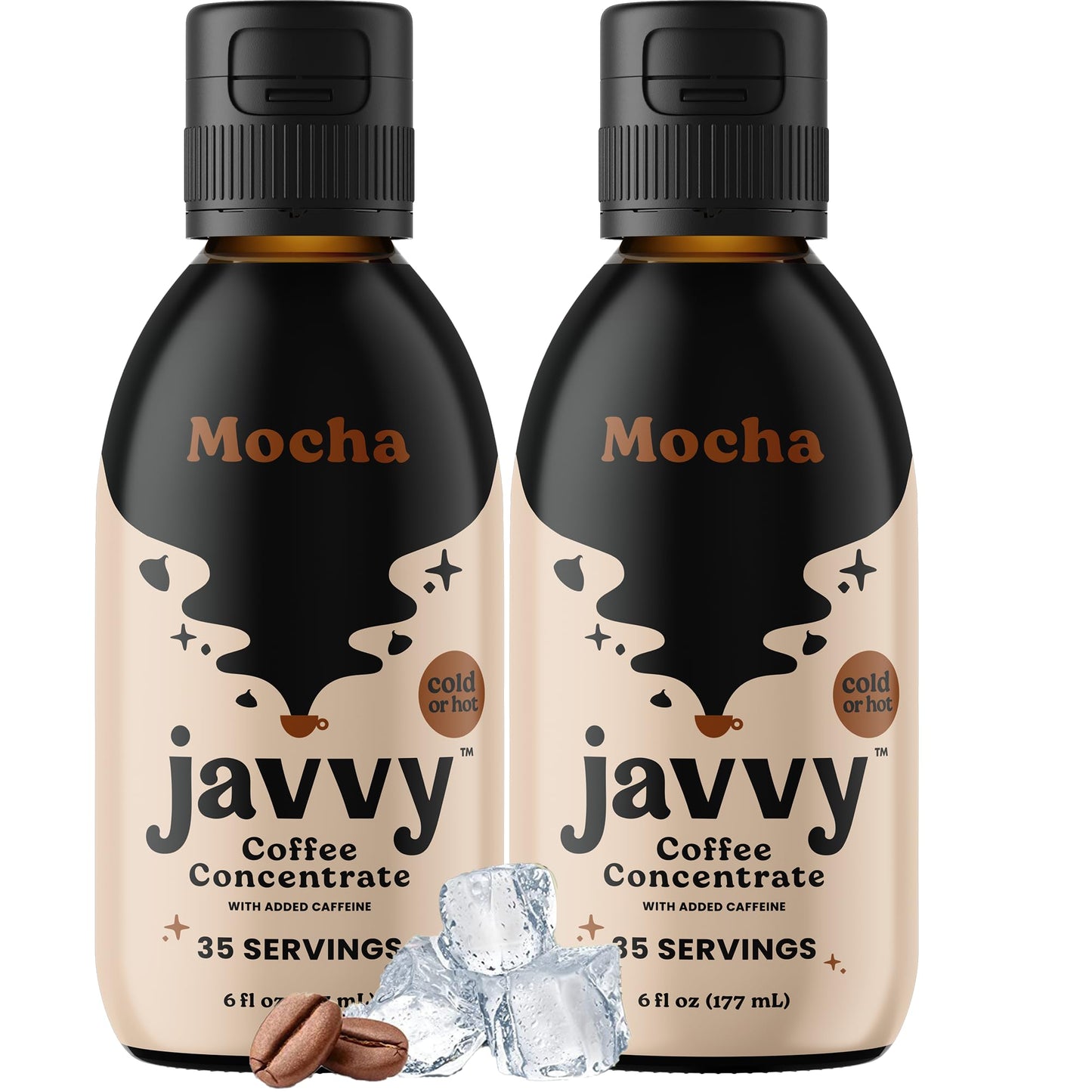 Javy Coffee Cold Brew Coffee Concentrate, 6 Fl Oz (Pack of 2), Black, Perfect for Iced & Hot Coffee