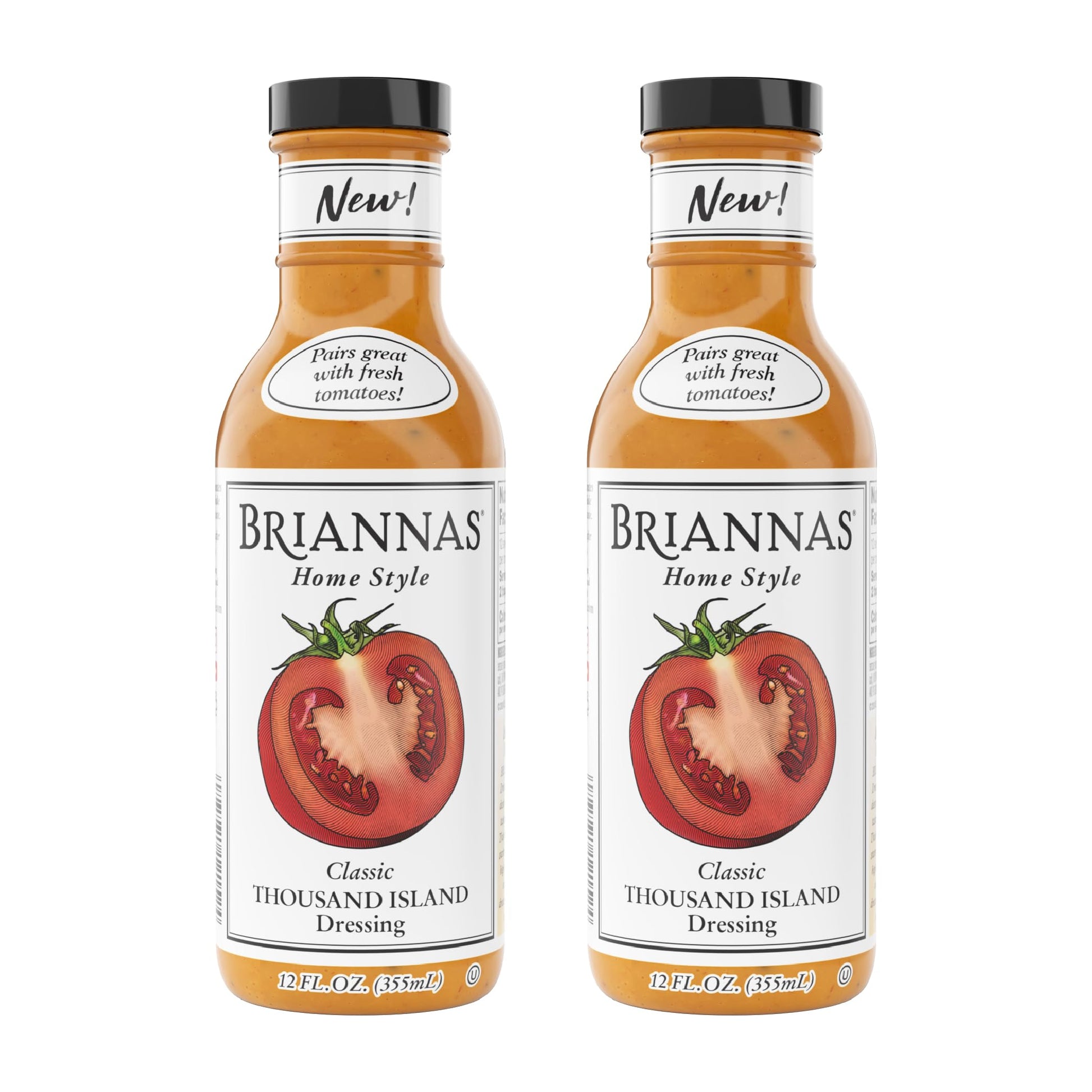 BRIANNAS - Home Style Thousand Island Dressing - Fine Salad Dressing made with Premium Ingredients - Gluten Free and Kosher Sala