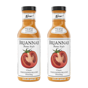 BRIANNAS - Home Style Thousand Island Dressing - Fine Salad Dressing made with Premium Ingredients - Gluten Free and Kosher Sala