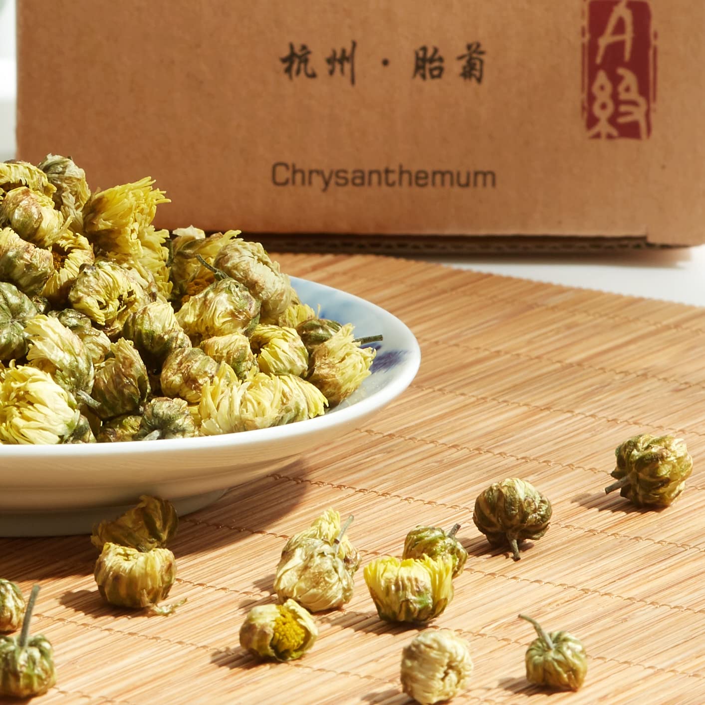 Chawuwarmsun [A] Chrysanthemum Tea,3.5Oz/100G,Hangzhou Tai Ju,White Chrysanthemum Bud,Chinese Flower Tea