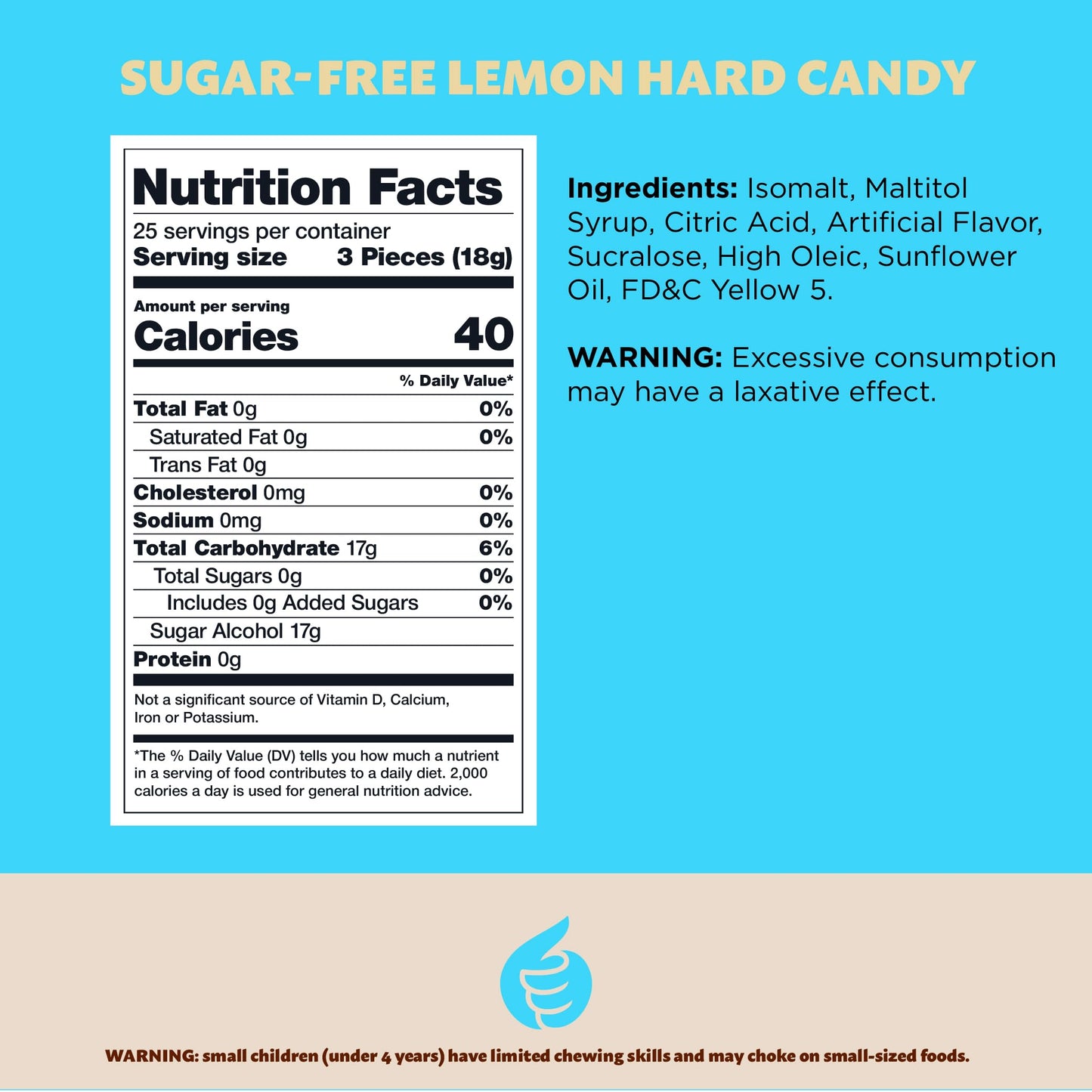 Sugar-Free Lemon Hard Candy, 1-Pound Pack