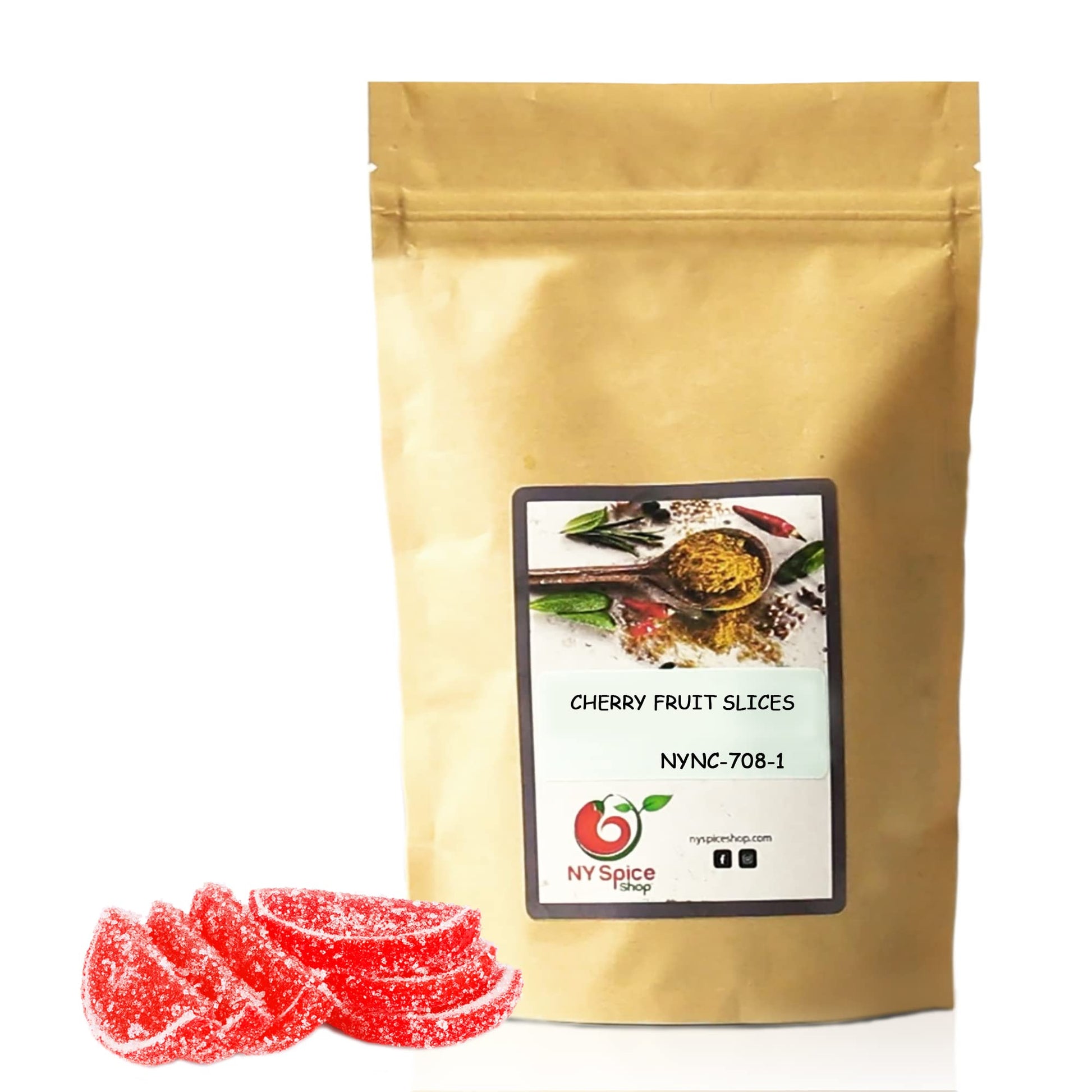 Ny Spice Shop Fruit Slices Jelly Candy - 3 Pound Cherry Candied Fruit - Fruit Candy Slices - Bulk Gummy Candy Slices - Old Fashioned Candy For Sweet Lovers
