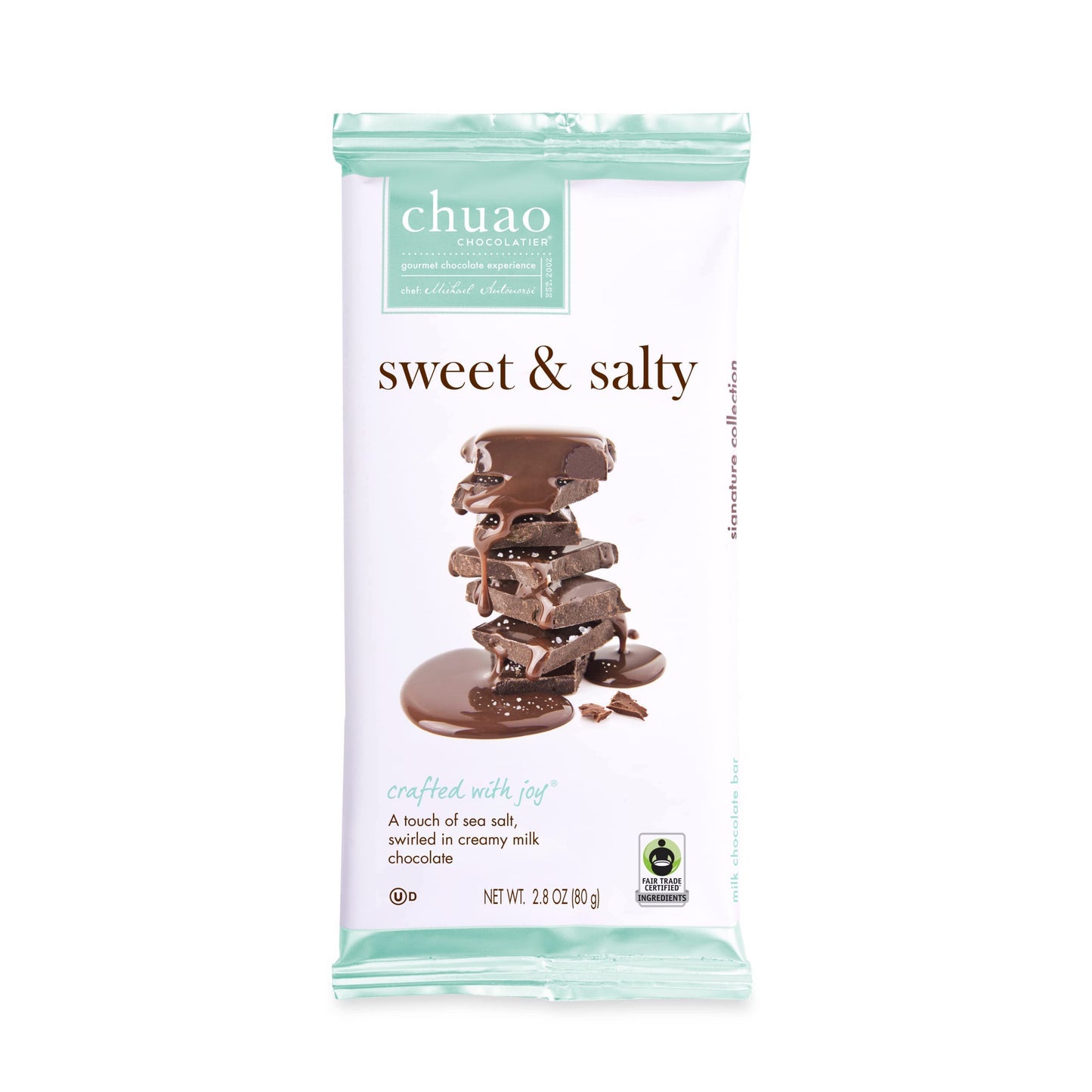 Chuao Chocolatier Sweet & Salty Gourmet Chocolate Bars |For Gift Baskets, Birthday, Thank You, Care Package| 3 Pack, 2.8 Oz Each
