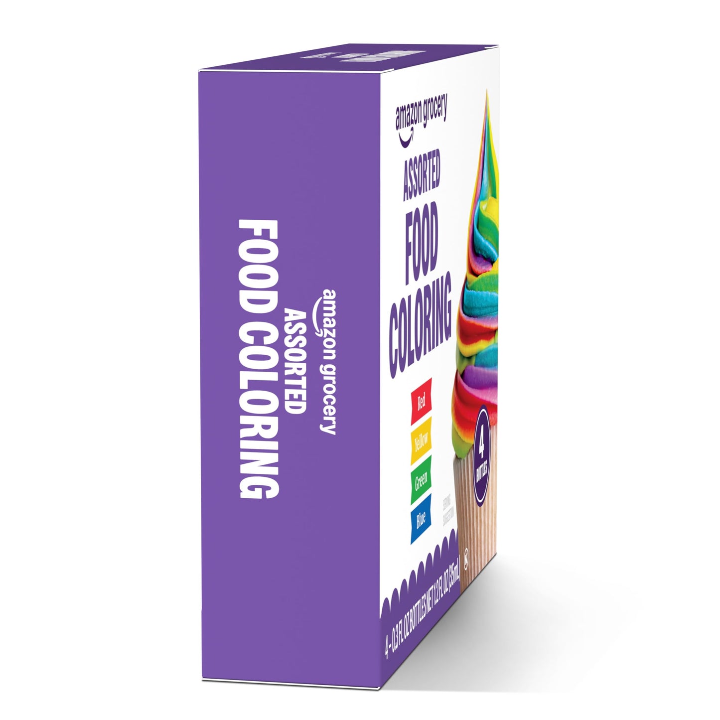 large online retailer Grocery Assorted Food Coloring, 1.2 Fl Oz Bottles, Pack of 4, Red, Blue, Green, Yellow