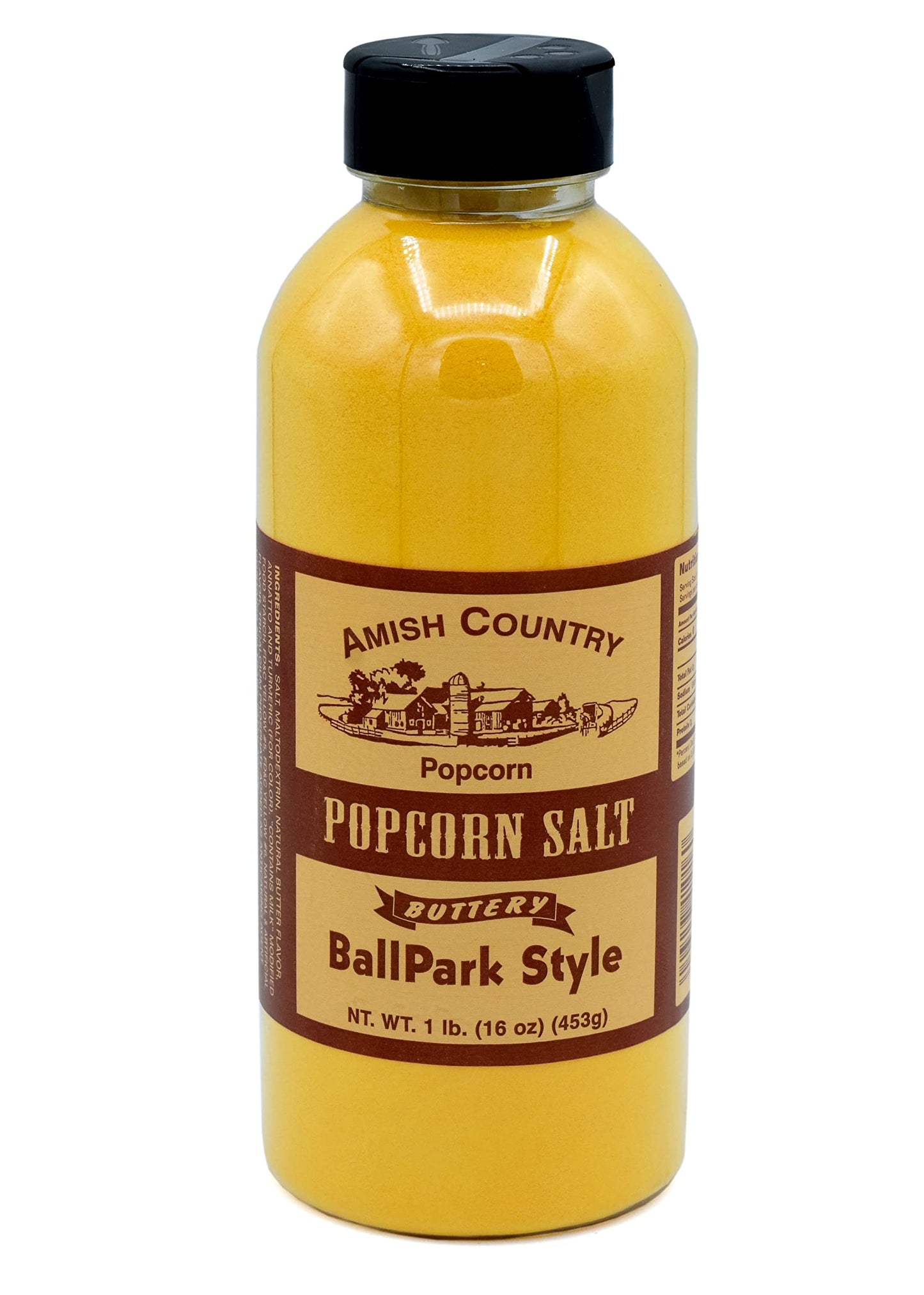 Amish Country Popcorn | Ballpark Buttersalt Popcorn Salt - 16 Oz Bottle
